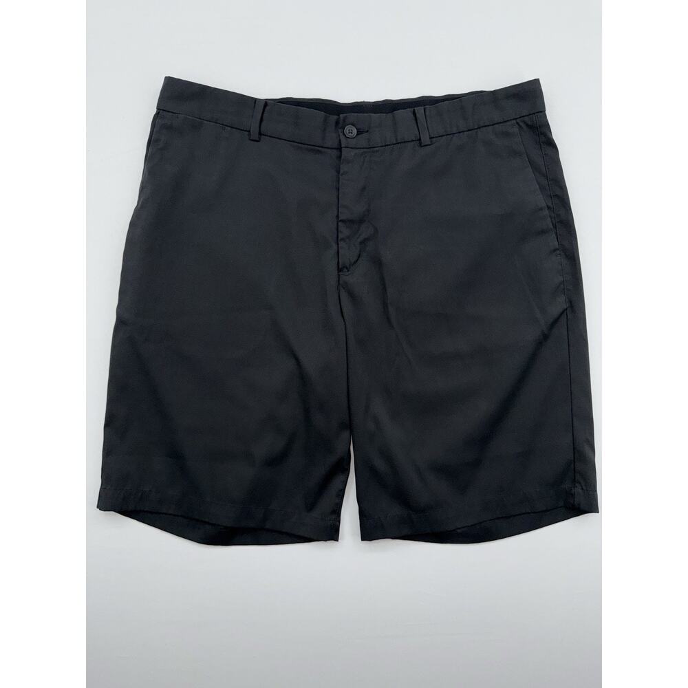 Nike Dri Fit UV Golf Chino Shorts Mens 36 Black 10Inch Inseam